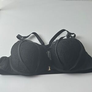 Cacique Black Lace Bra Boost Plunge